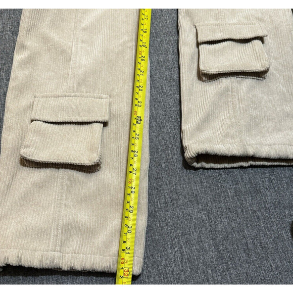 Maniere De Voir Corduroy Cargo pants beige Women's Size 10 - Picture 6 of 8